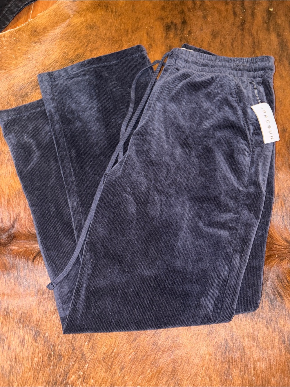 PacSun Navy Corduroy Drawstring Pants